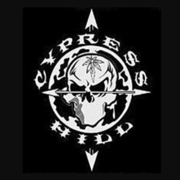 CYPRESS HILL 🖤💀 Black Graphic Logo XL T-shirt Rap Music Smoke V-Neck 420 Skull - Picture 16 of 16